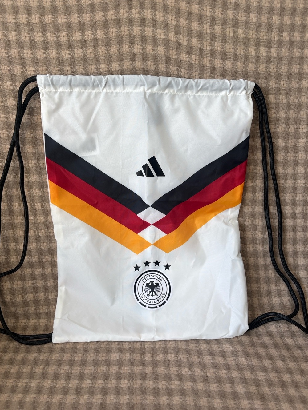 ADIDAS GERMANY 26 GYMSACK DRAWSTRING BAG WHITE